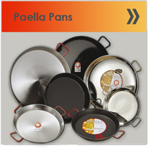 Our range of authentic Spanish Paella Pans are available in traditional polished steel, enamelled, stainless steel and non-stick finishes.
