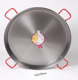 100cm Polished Steel Paella Pan