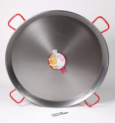 115cm Polished Steel Paella Pan
