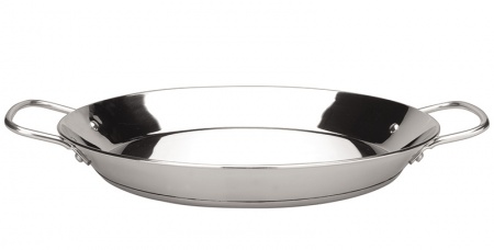 40cm Stainless Steel Paella Pan for Ceramic, Induction hobs & AGA's