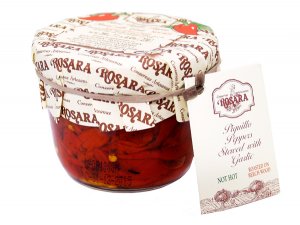 Sliced Roasted Red Pequillo Peppers with Garlic