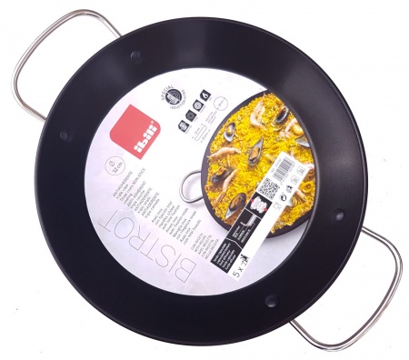 32cm Non-Stick Stainless Steel Paella Pan for Ceramic, Induction & AGA hobs