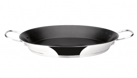 36cm Non-Stick Stainless Steel Paella Pan for Ceramic, Induction & AGA hobs