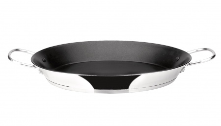 40cm Non-Stick Stainless Steel Paella Pan for Ceramic, Induction & AGA hobs