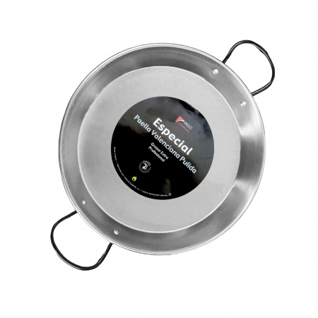 34cm Heavy Duty Polished Steel Paella Pan