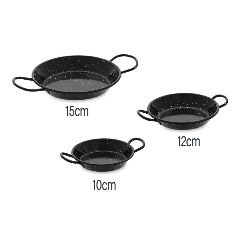 The Paella Company 10cm Traditional Enamelled Steel Tapas Paella Pan