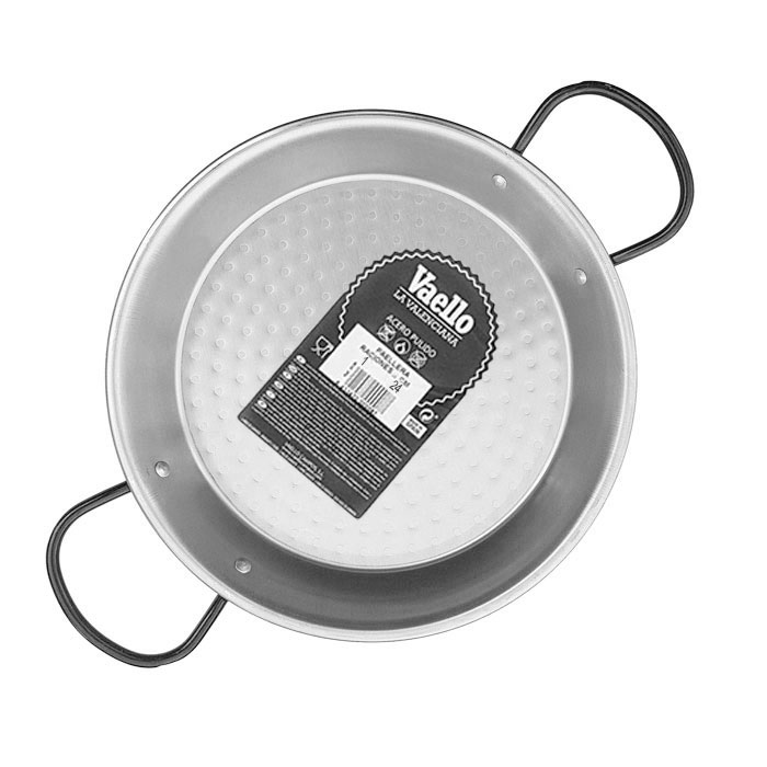 24cm Polished Steel Paella Pan