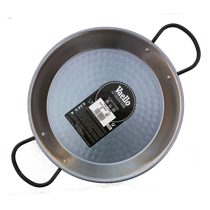 The Paella Company 24cm Polished Steel Paella Pan