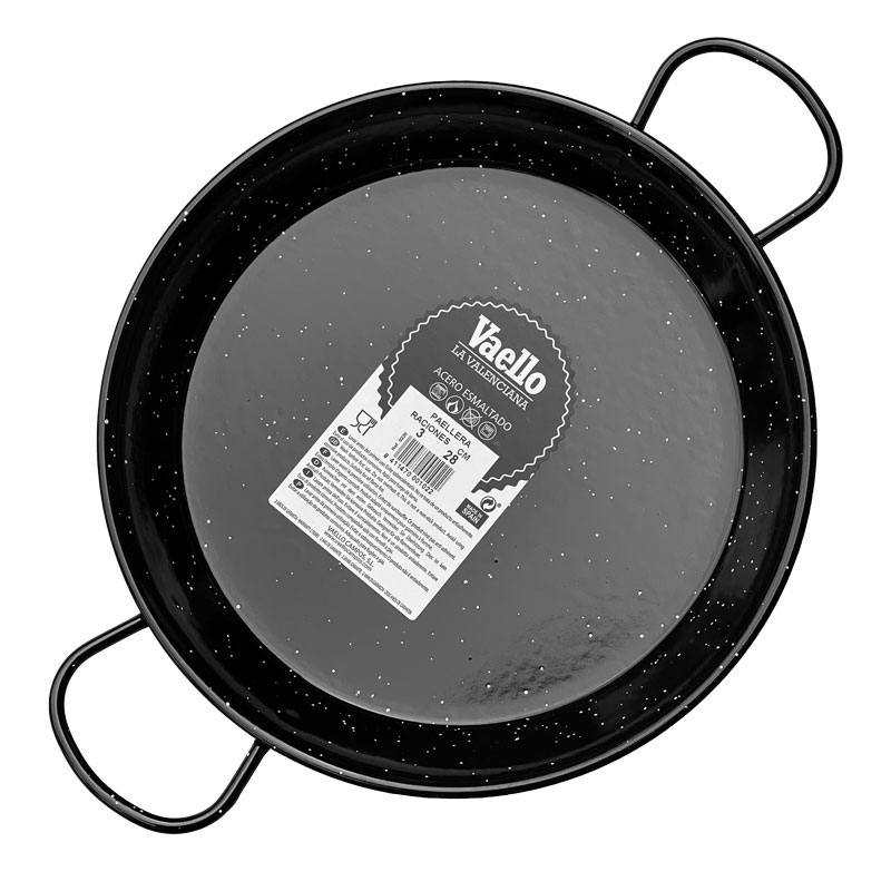 28cm Enamelled Steel Paella Pan - La Valenciana