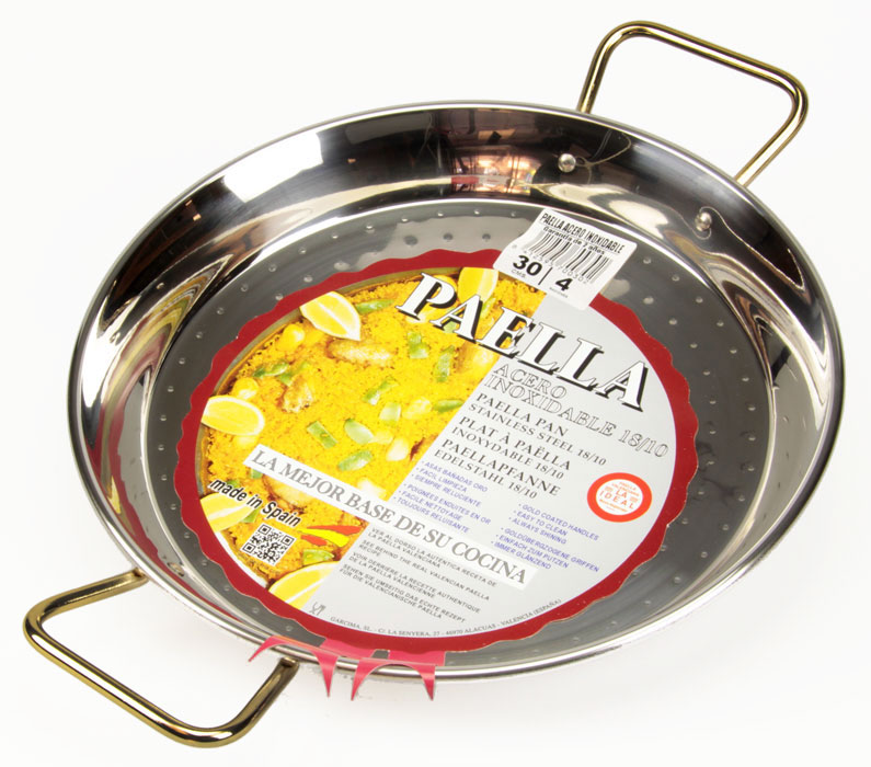 The Paella Company 30cm Stainless Steel Paella Pan Garcima "La Ideal"