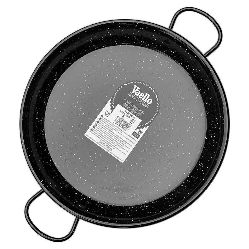 32cm Enamelled Steel Paella Pan - La Valenciana