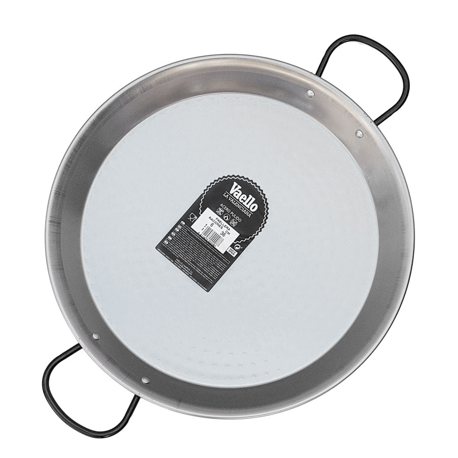 The Paella Company 38m Polished Steel Paella Pan Garcima "La Ideal"