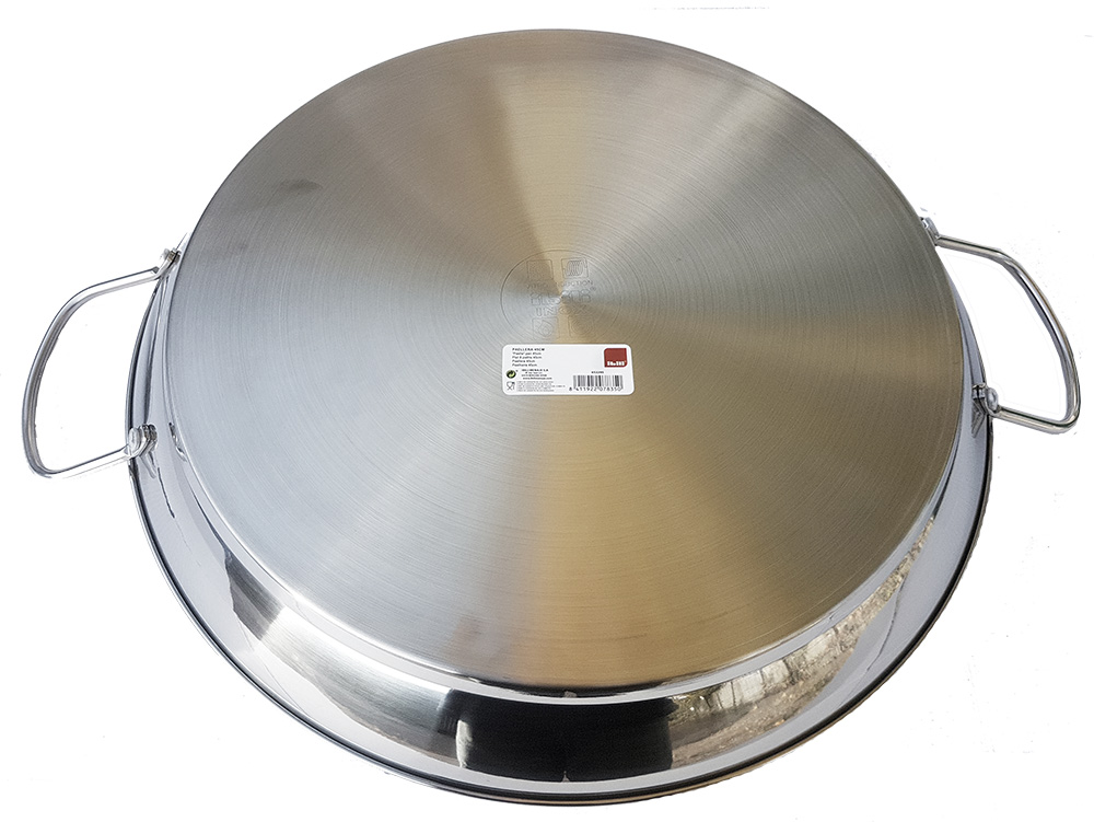 The Paella Company 36cm Sandwich Base Stainless Steel Paella Pan