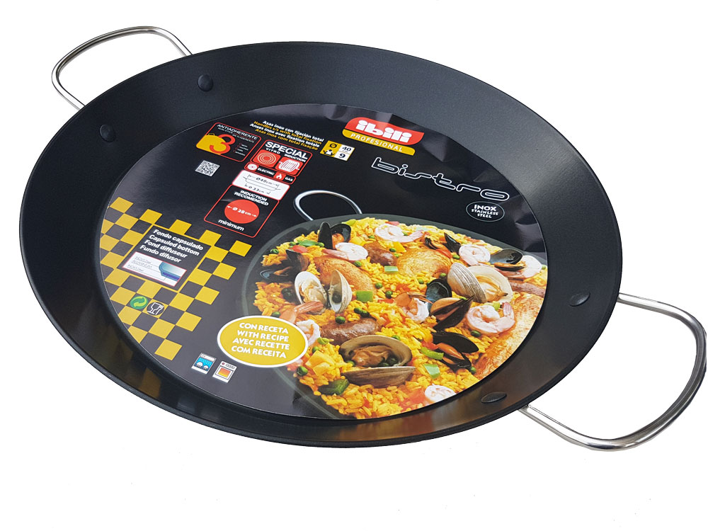 IBILI Paella pan Premier 34 cm of Stainless Steel, Silver