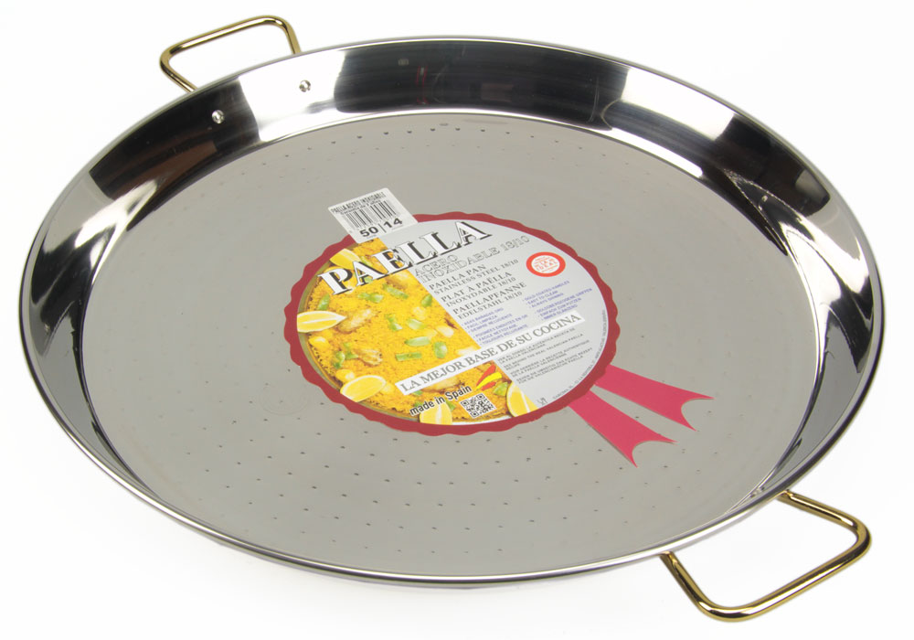 The Paella Company 50cm Stainless Steel Paella Pan Garcima "La Ideal"