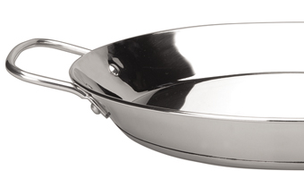 36cm Stainless Steel Paella Pan for Ceramic, Induction hobs & AGA's