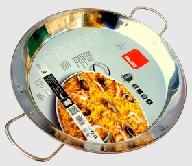 45cm Stainless Steel Paella Pan for Ceramic, Induction & AGA hobs
