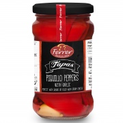 Whole Roasted Red Piquillo Peppers with Garlic 290g
