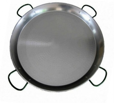 80cm Polished Steel Paella Pan